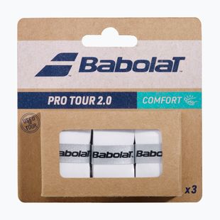 Teniso rakečių apvijos  Babolat Pro Tour 2.0 3 vnt. white