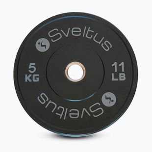 Guminė olimpinė štangos plokštė Sveltus Training Olympic Disc 5 kg black
