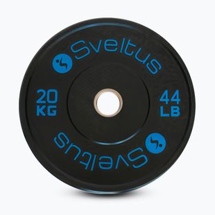 Guminė olimpinė štangos plokštė Sveltus Training Olympic Disc 20 kg black
