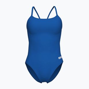Vientisas moteriškas plaukimo kostiumas arena Lace Back Solid royal/white