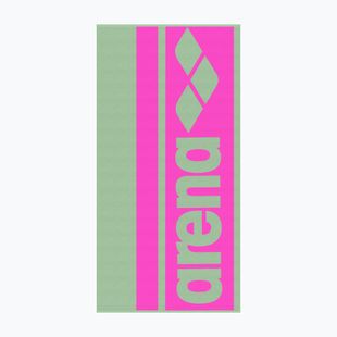 Rankšluostis arena Logotype Jacquard light green/shocking pink