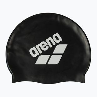 Arena Big Logo plaukimo kepuraitė juoda/balta