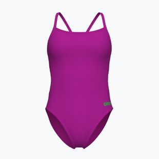 Moteriškas vientisas maudymosi kostiumėlis Arena Team Swimsuit Challenge Solid very fuchsia/team green