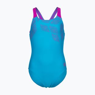 Vaikiškas vientisas maudymosi kostiumėlis arena Kikko Swim Pro Back turquoise/very fuchsia
