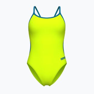 Moteriškas vientisas maudymosi kostiumėlis Arena Lace Back Solid artic lime/blue cosmo