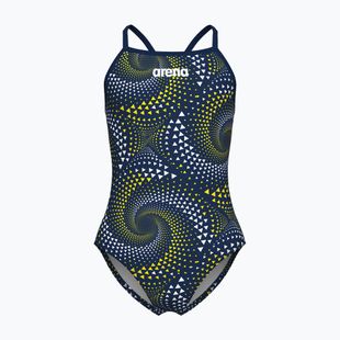Vaikiškas vientisas maudymosi kostiumėlis arena Fireflow Lightdrop Back navy/team navy yellow