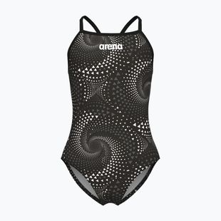 Vaikiškas vientisas maudymosi kostiumėlis arena Fireflow Lightdrop Back black/team black