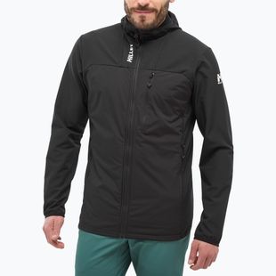 Vyriška hibridinė striukė Millet Seneca Hybrid Hoodie Softshell black