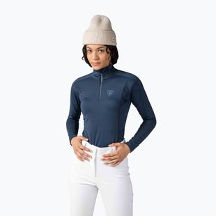 Moteriški termoaktyvūs marškinėliai Rossignol Classique 1/2 Zip dark navy