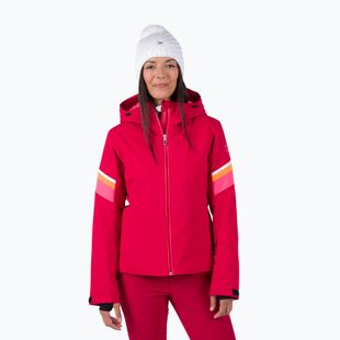 Moteriška slidinėjimo striukė Rossignol Strawpile Jkt ruby red