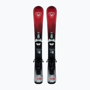 Vaikiškos kalnų slidės + apkaustai Rossignol Hero Kid Pre-Drilled + Team 4 GW