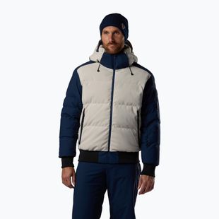 Vyriška slidinėjimo striukė Rossignol Corduroy Down Bomber silver cloud/dark navy