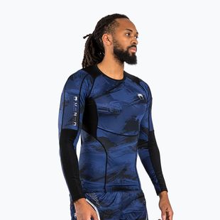 Vyriški marškinėliai ilgomis rankovėmis Venum Electron 3.0 Rashguard navy