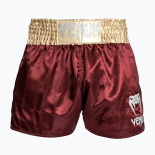 Vyriški treniruočių šortai Venum Classic Muay Thai burgundy/gold/white