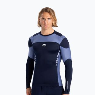 Vyriški treniruočių marškinėliai ilgomis rankovėmis Venum Tempest Rashguard navy blue/blue