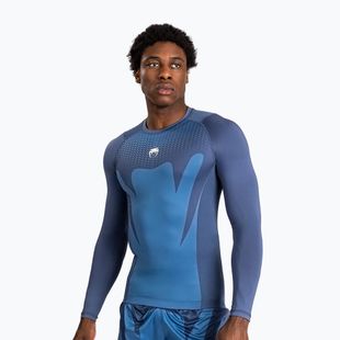 Vyriški treniruočių marškinėliai ilgomis rankovėmis Venum Attack Rashguard navy blue