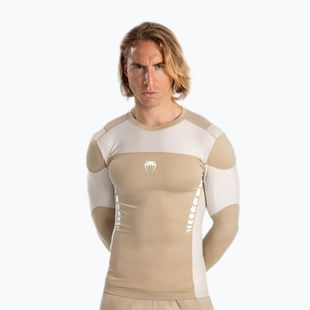 Vyriški treniruočių marškinėliai ilgomis rankovėmis Venum Tempest Rashguard beige/sand