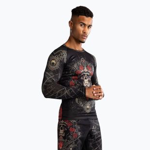 Vyriški marškinėliai ilgomis rankovėmis Venum Santa Muerte 5.0 Men’S Long Sleeve Rashguard deep black/gold