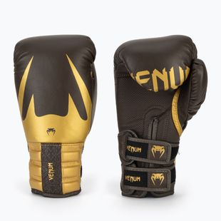 Bokso pirštinės Venum Reverso Boxing chocolate/gold