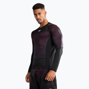 Vyriški marškinėliai ilgomis rankovėmis Venum G-Fit Air Men'S Long Sleeve Rashguard deep black/fire red