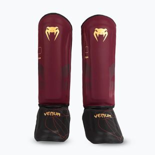 Moteriškos blauzdų ir pėdų apsaugos Venum Tactical XT Shinguards black/burgundy/gold
