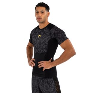 Vyriški marškinėliai ilgomis rankovėmis Venum x Ilia Topuria Unmatched Rashguard black/gold