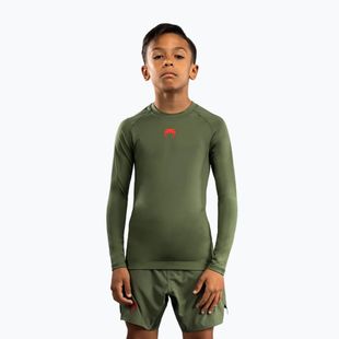 Vaikiškas treniruočių ilgomis rankovėmis marškinėlis Venum Contender Rashguards Jr khaki