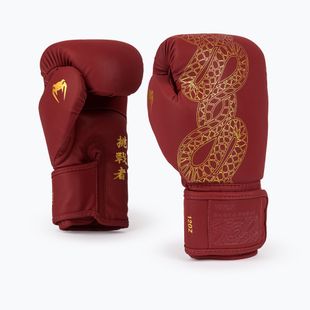 Bokso pirštinės Venum Serpenti Boxing burgundy/ivory