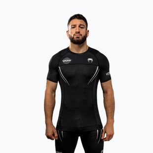 Vyriški treniruočių marškinėliai Venum X WOW FC Rashguards juoda/sidabrinė pilka