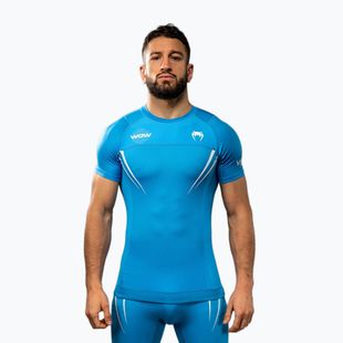 Vyriški treniruočių marškinėliai Venum X WOW FC Rashguards pacyfic blue