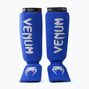 Blauzdų ir pėdų apsaugos Venum Kontact Shin Guards royal blue/silver