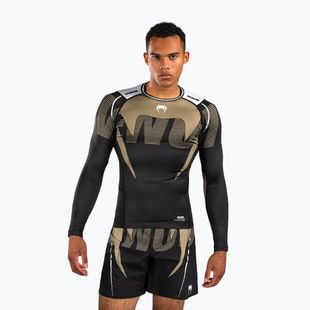 Vyriškas rashguard su ilgomis rankovėmis Venum Adrenaline Rashguard black/sand