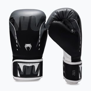 Bokso pirštinės Venum Adrenaline Boxing black/silver grey