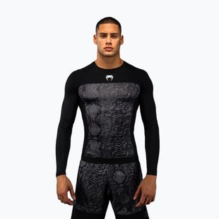 Vyriškas rashguard ilgomis rankovėmis Venum G-Fit Scales Rashguard black/charcoal grey