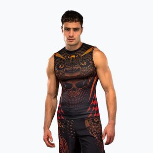 Vyriškas rashguard Venum Quetzal Fury Sleeveless Rashguard black/fury red/tangerine