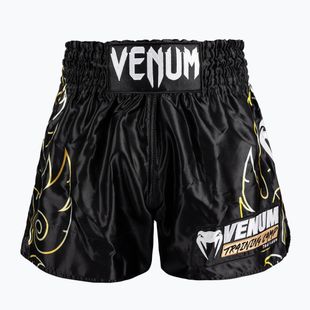Vyriški treniruočių šortai Venum VTC Flames Muay Thai black/gold