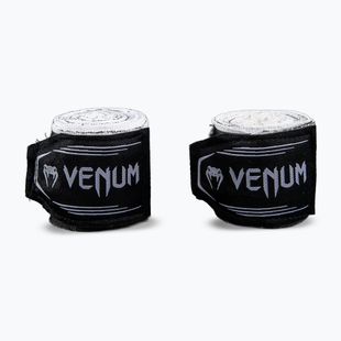Bokso raiščiai Venum Bats Night Handwraps 400 cm black/white