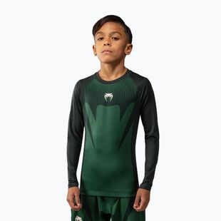 Vaikiškas rashguard Venum Attack Kids Rashguard forest green/off white