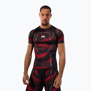 Vyriškas rashguardas Venum Matupa Short Sleeve black/red/silver