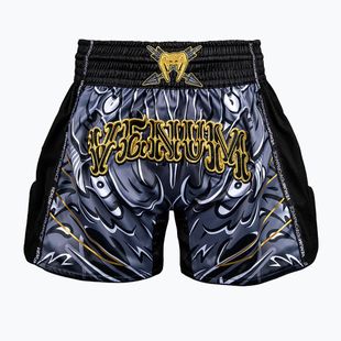 Vyriški treniruočių šortai Venum Wolf Attack Muay Thai Shorts black/grey