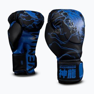 Bokso pirštinės Venum Thunder Dragon Boxing black/royal blue
