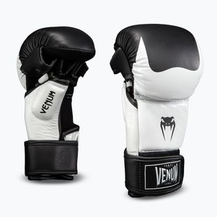 Pirštinės MMA Venum Attack 2.0 Sparring Leather black/white