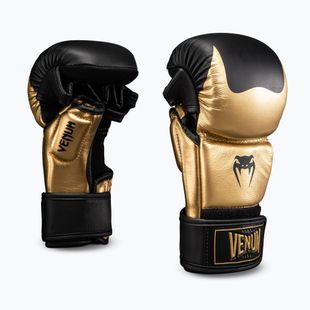 Pirštinės MMA Venum Attack 2.0 Sparring Leather gold/black