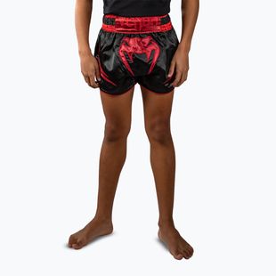 Treniruočių šortai vaikams Venum Attack Muay Thai black/red