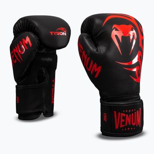 Bokso pirštinės Venum Mike Tyson Replica Boxing black/red