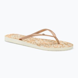Moteriškos šlepetės per pirštą ROXY Bermuda Print peach cream
