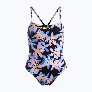 Moteriškas vientisas maudymosi kostiumas ROXY Active anthracite kiss