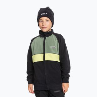 Vaikiškas snieglenčių džemperis Quiksilver Explore Fleece true black