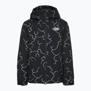 Vaikiška snieglenčių striukė Quiksilver High In The Hood Printed high energy black reflective