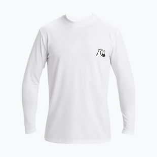 Vyriški plaukimo marškinėliai ilgomis rankovėmis Quiksilver DNA Bubble Logo white